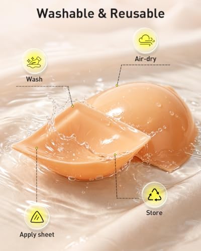 Image of Niidor Large Size Bra Inserts,Double Sided Sticky Bra Pads Inserts for D+ Cups