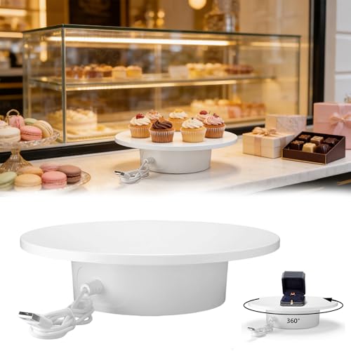 DXIA Displayständer Elektrischer Für Die Fotografie, Display Tisch für Live-Video, Weiß (Weiß)