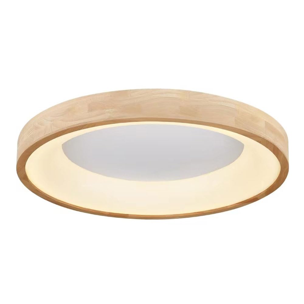Plafonnier LED bois 50cm blanc froid contre le manque de clarté du dressing