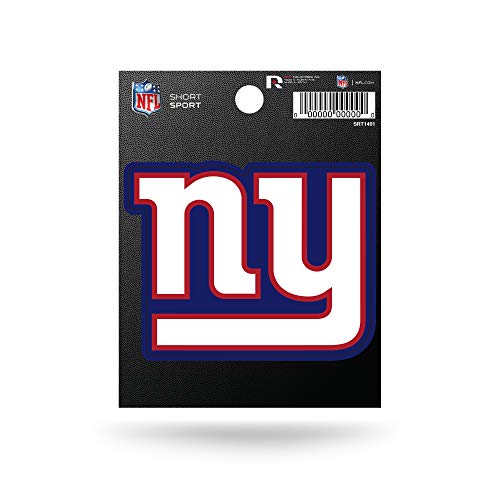 Rico Industries NFL Football New York Giants Short Sport Decal 3.75' x 4.75' Die Cut Team Logo Short Sport Decal