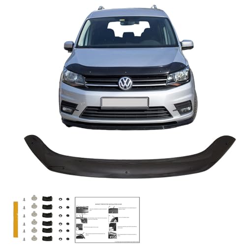 Oneway Motorhaubenschutz kompatibel mit Volkswagen Caddy MK4 2015-2020 - Schwarz glänzend