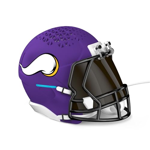 Image of NFL Echo Dot Bundle: Includes Echo Dot | Charcoal and Limited-Edition NFL Helmet Stand | Minnesota Vikings