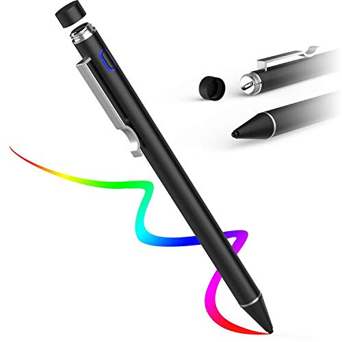 AWAVO Capacitive Stylus Pen for Apple Pencil Touch Screens, Rechargeable Styli with 1.6mm