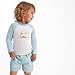 Gerber Baby Boys Baby Toddler Long Sleeved Rashguard Swim Bathing Suit Set Surf 12 Months