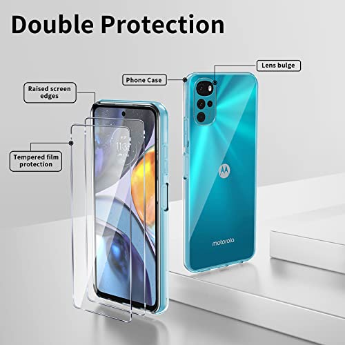 Vauki Cover per Motorola Moto G22 con 2 Pezzi