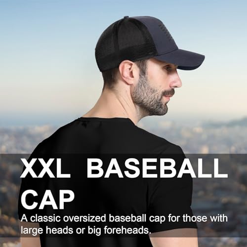 Image of Oversize XXL American Flag Trucker Hat | Big Heads, Adjustable Mesh Snapback, Baseball Cap, 3D Embossed Flag