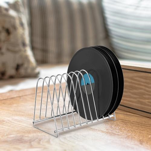 Étagère de rangement pour disques vinyles support de présentation métallique - 7