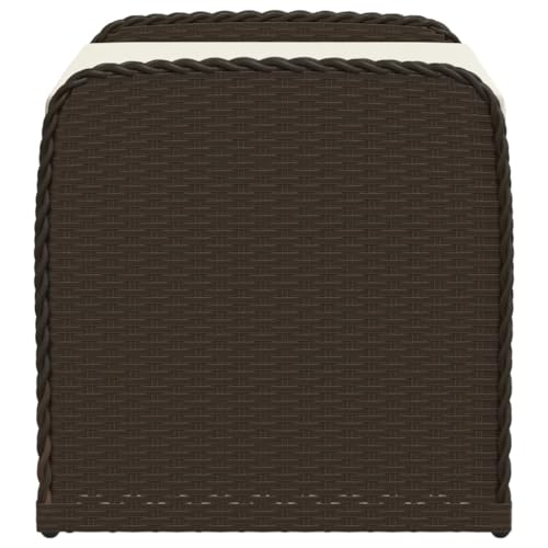 Banc de balcon résistant Homgoday avec coussin marron 80cm