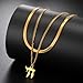 LIKGREAT Hebrew Chai Necklace Jewish Life Symbol Necklace Jewish Religious Blessing Amulet Jewellery Israel Hanukkah (style2 Gold)