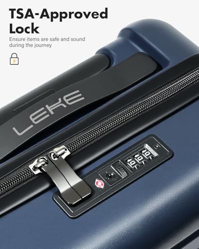Lekesky Cabin Suitcase 55x35x22.5, TSA Lock Carry-On Luggage for EasyJet, British Airways, Jet2, Lightweight ABS Hard Shell, Blue - Image 6