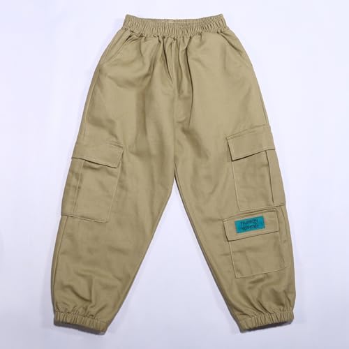 Boys Casual Cargo Pants Summer Activewear Fashionable Trousers for Sports Comfortable Loose Fit Kids Bottoms4