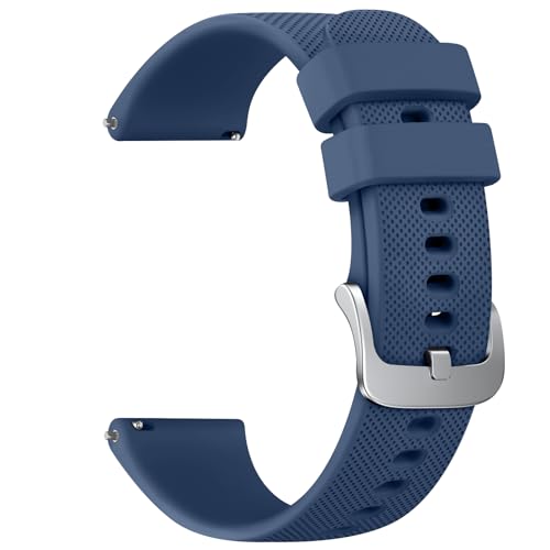 Tobfit Colourful 18mm Silicone Watch Strap Compatible for Titan, Timex, Casio, Sonata etc, Quick Release Sport Loop Strap(Navy)