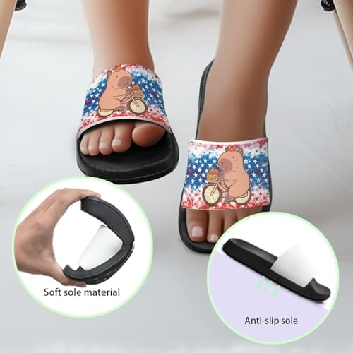 Image of Boy & Girls Slide Sandals Kids Shower Shoes Non Slip Summer Slippers Beach Sandals