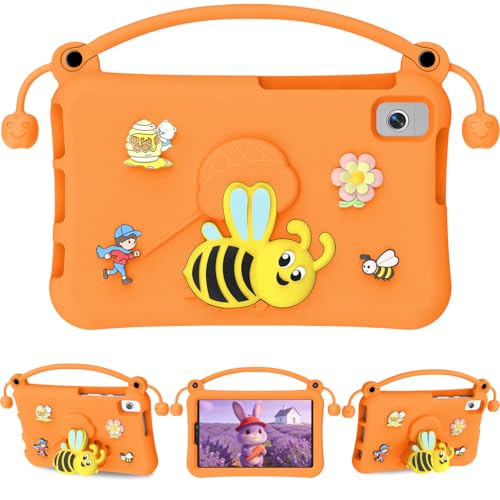Funda para tableta para niños Tab A9 Plus de espuma EVA naranja con soporte 3