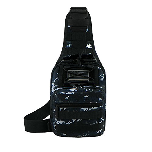 East West U.S.A RTC517 Tactical Sling Chest Utility Shoulder Bag, Navy Camo