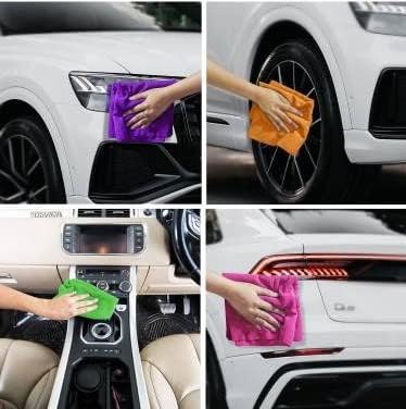 Image of Microfiber Cleaning Cloths for Car and Kitchen | 500 GSM | 40X40CM | All Purpose Softer Highly Absorbent, Wash Cloth for House, Kitchen, Car, Window (Pack of 3)