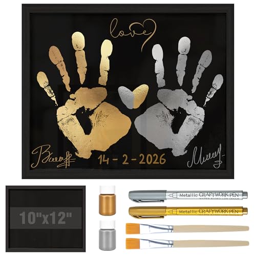 QUANWAISJ Couples Painting for Date Night Date Night Activities Hand Mold Kit Paint and Sip for Adults DIY Paint Party Favors(10x12)