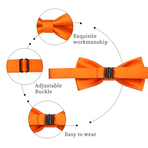Image of HISDERN Bow Ties for Boys Pre Tied Toddler Bow Tie Adjustable Kids Bowties Clip On Fun Patterned Bowties for Wedding Party