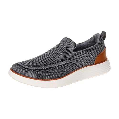 Zapatillas de deporte para hombre, transpirables, ligeras, sin cordones, para exteriores, para senderismo, planas, para senderismo, fitness, correr, para el tiempo libre, cómodas, para caminar, gris