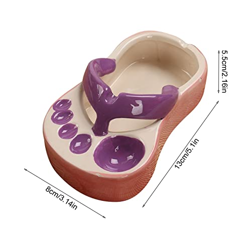 Prato de Cerâmica Deslizador, Mini chinelos de cerâmica engraçados, Chinelos de cerâmica Cinzeiro Or