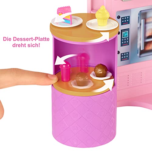 Barbie HBB91 - Cook'n Grill Restaurant Spielset, mit Köchin Puppe, Freundin und kleinem Mädchen, aufklappbar, Spielzeug… – Bild 3
