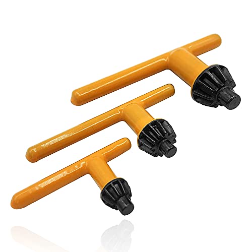 Mesee 3 Packs Drill Chuck Key Set Universal T Shaped Drill Press Wrench