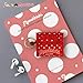 Sonix Quilted Earbud Pouch | Premium Cotton Bag Charm for AirPods, Keychain Storage Case Cover with Carabiner Ring | Red Monchhichi