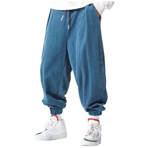 Generisch Pantalones casuales largos con elástico para hombre, cintura casual, sombrero deportivo, bolsillo tejido de color sólido, bolsa de color sólido, etiqueta de cuero, pantalones de chándal de
