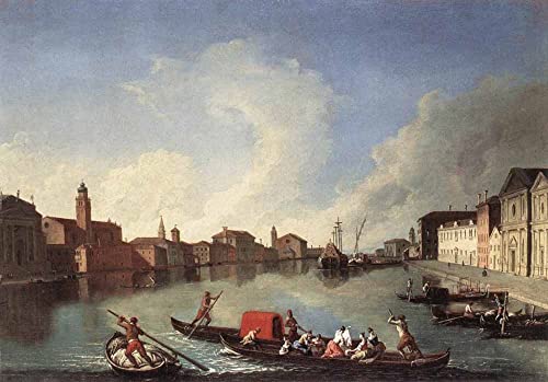 Tableau Vue du canal de la Giudecca par Johann Richter poster impression art mural 60x90cm