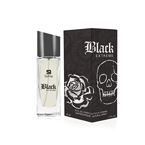 SERONE Parfums Equivalence Hommes offres originales - Longue durée - Equivalence Cologne Spray - Eau De Parfum Spray Idées cadeaux pas cher, Eau De Parfum Low Cost (BLACK EXTREME)