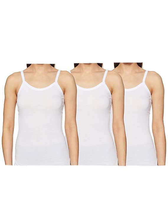 Cotton White Camisole Slip Spaghetti 