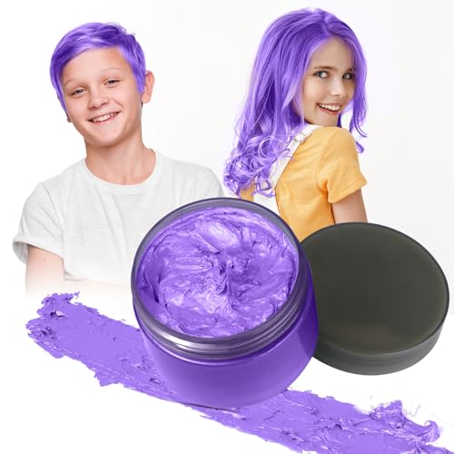 Cera temporal para cabello color púrpura para adolescentes miniatura 1