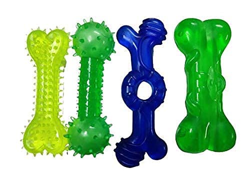 Pet Guard Dog Toys for Aggressive Chewers | Indestructible Dog Toys | Bone | Chew Toys for Aggressive Dogs | Interactive Dog Toy (Spike Bone + Spike Dumbbell + Hole Bone + Dog Face Bone) (B09HM4VRL9) Amazon Price History, Amazon Price Tracker
