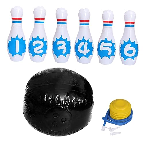 LAPYAPPE Aufblasbares Bowling Set mit Luftpumpe