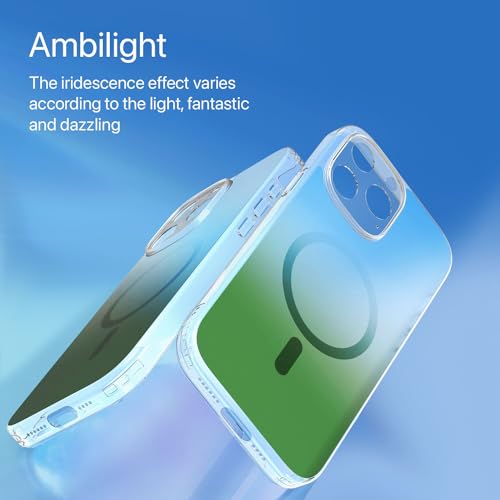 Image of Vaku Luxos Maven Magpro Back Cover Case for iPhone 15 Pro Scratch Resistant Slim Fit Protective Design Military-Grade Protection Compatible with Mag-Safe Wireless Charging - Green