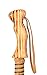 FOREST PILOT 3-pc Detachable Hardwood Walking Stick Pine Handle with Compass (Nature Color, 55 Inches, 1 Piece)