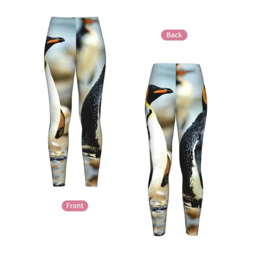 Leggings de compresión para mujer con estampado de pingüino para gimnasio 4