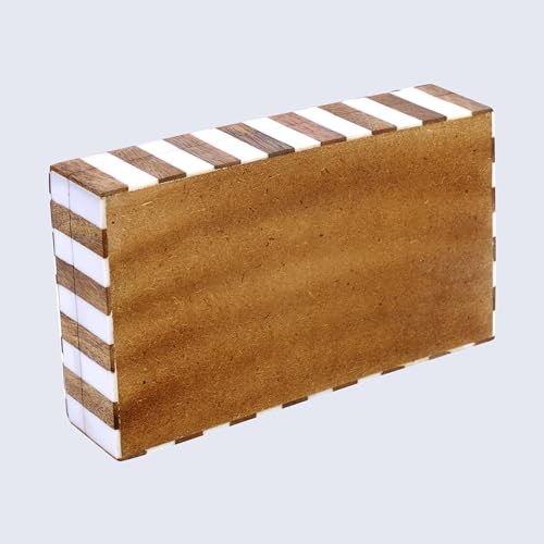 Image of Handicrafts Home Decorative Box for Living Room, Entryway or Bedroom - Farmhouse Memory Box, Jewelry, Gift Box - Trending Home Decor Accents 2024, Keepsake for Wedding Memories - Trance, 8x5x2 inch