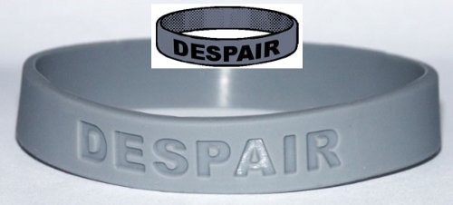Despair Wristband Rubber Bracelet ADULT size Gray