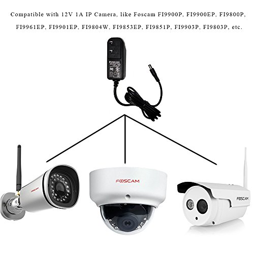 Foscam Us Standard Dc Power Supply 12V 1000Mah -Black #TOP4