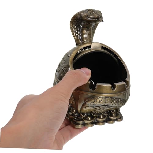 Cendrier anti odeur et vent statue serpent métal rétro pour extérieur