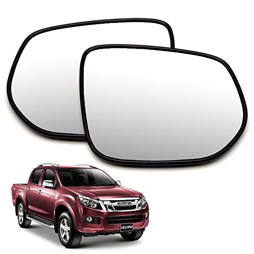 Nonstops Pair Side View Door Mirror Glass for Isuzu D-Max Hi-Lander V-Cross 2012 2019 Matte Black