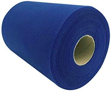 Adeeing Tulle Rolls 6 Inch x 200 Yards (600FT) Tulle for Wedding Tulle Fabric Bolt Spool for Tutu Skirt Crafting Favors Pew Bow Party Decorations (Royal Blue)