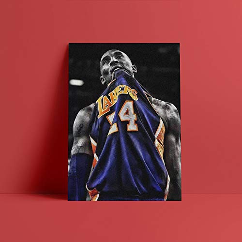 Mengyun Store Kobe Bryant Poster Wall Art Canvas Painting Print Nordic Basketball Player Wall Pictures For Boys Bedroom No Frame B265(40X60Cm)
