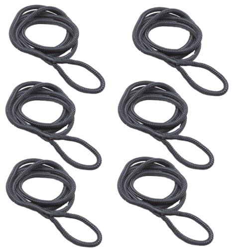 6 Stück Fenderleine Ø 6 mm schwarz