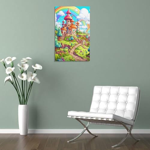 Toile pays des merveilles decoration murale pour habiller un mur vide