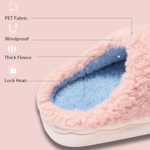 UNICOLD Fuzzy Fluffy Cute Strawberry House Slippers For Women, Comfy Memory Foam Cloudy Soft Warm Slippers Indoor Outdoor In Winter3