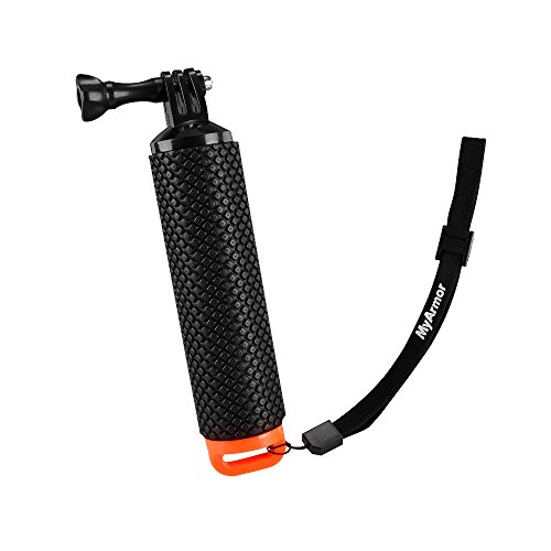 Mango flotante impermeable de MyArmor, para cámara GoPro Hero 5, GoPro Hero 3+, GoPro Hero 4, Session 3, GeekPro 3.0, ASX Action Pro, color naranja