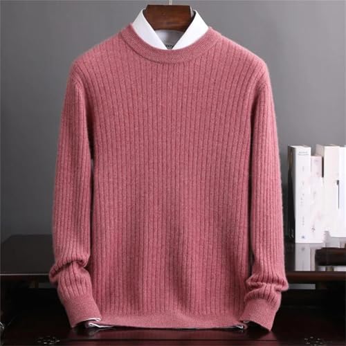 Men’S Cashmere Striped Pullover Sweater Casual Round Neck Long Sleeve Basic Knit Jumper Tops2