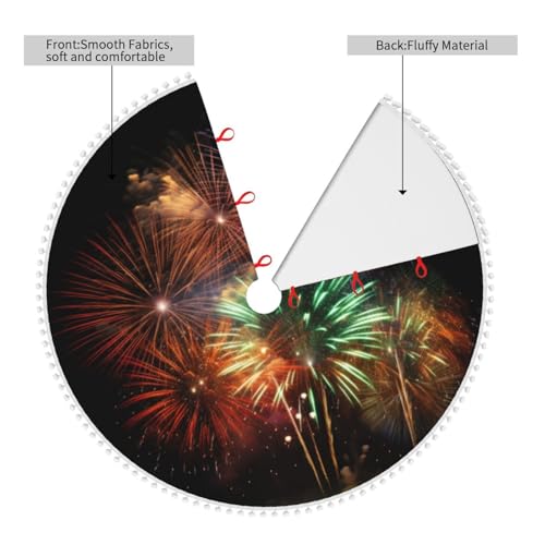 Jupe de sapin de Noël Splendid Fireworks double couche premium